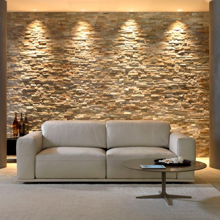 Stone cladding natural wall stacked house renovation pared background pierre brown revolution experience contemporary horizontal mur piedras wallpaper interieur