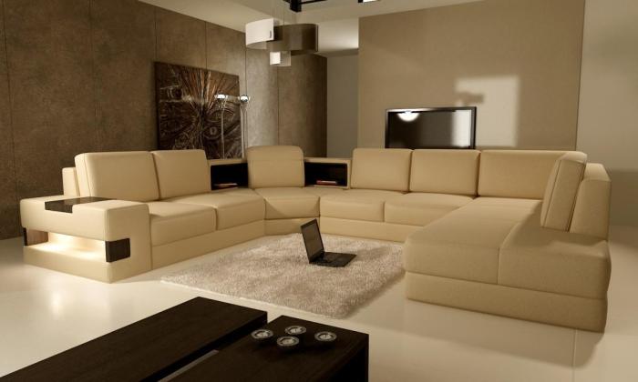 Wohnzimmer modern beige