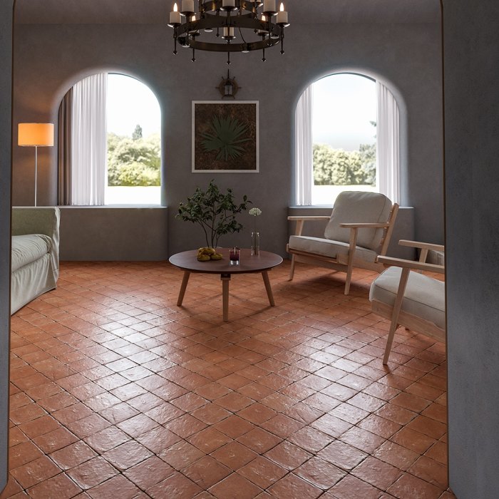 Tile spanish floor floors terracotta style terra cotta interior ideas design tiles decorating homes house kitchen mediterranean decor flooring living