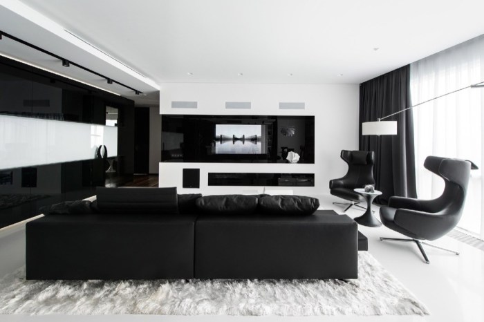 Wohnzimmer modern schwarz