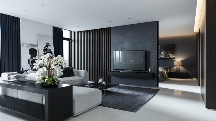 Wohnzimmer modern grau weiss